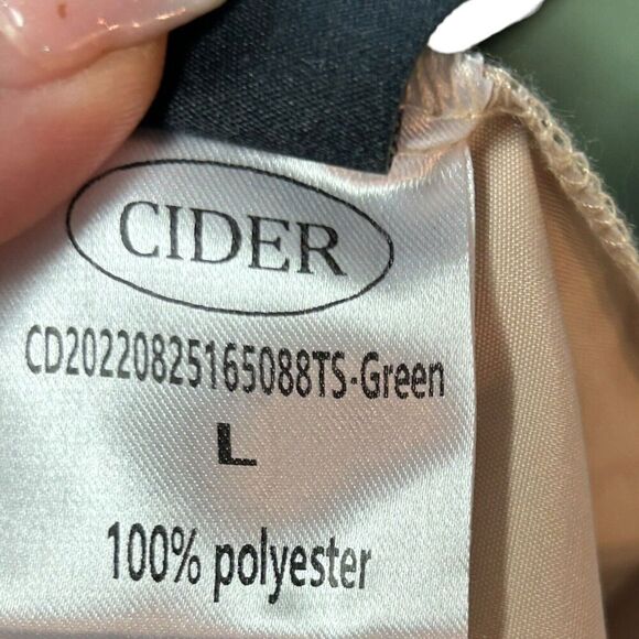 Cider Woven Patchy Jogger Pant Cream Green Size Large0 - Picture 11 of 16